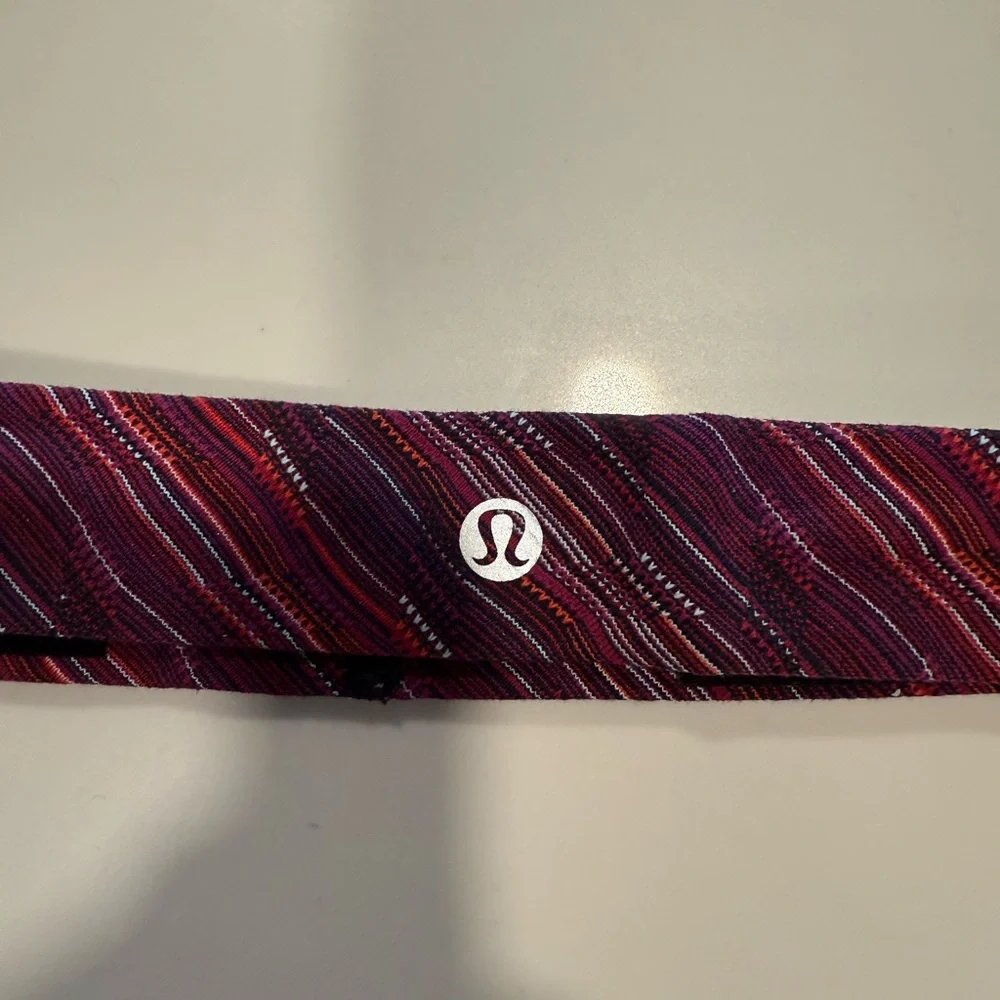 lululemon athletica Maroon Stripe Headband